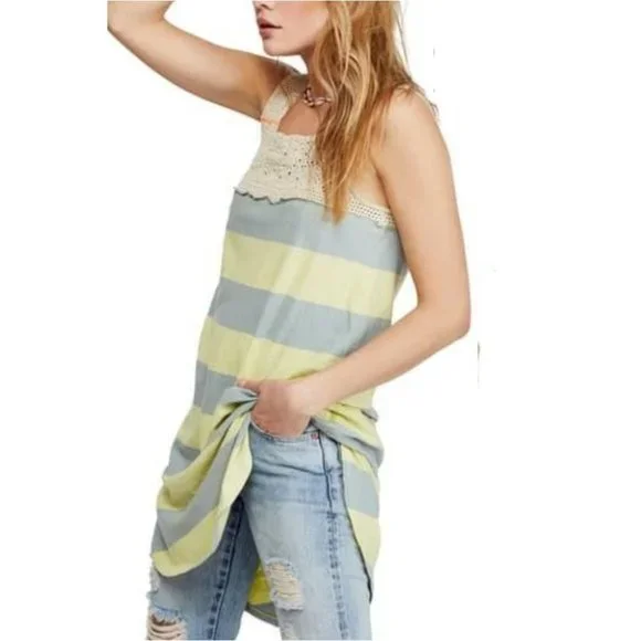 NEW FREE PEOPLE CROCHET TUNIC TOP - Picture 10 of 12